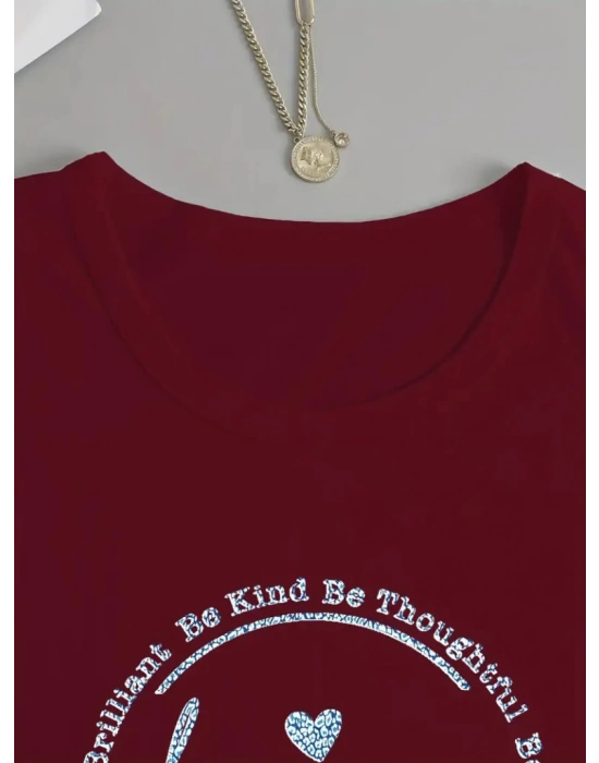 Kadın Uzun Kollu Bisiklet Yakabe Youdesenli Viskon Bluz