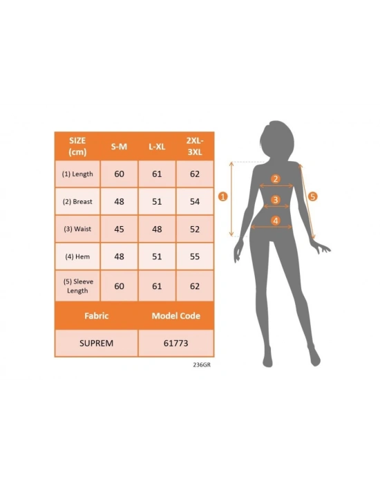 Kadın Uzun Kollu Damla Detaylı Yaka Desenli Süprem Bluz
