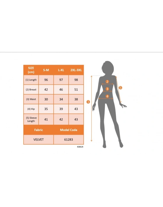 Kadın Uzun Kollu Derin Kruvaze Yakalı önden Büzgülü Yırtmaç Detaylı Kadife Midi Elbise