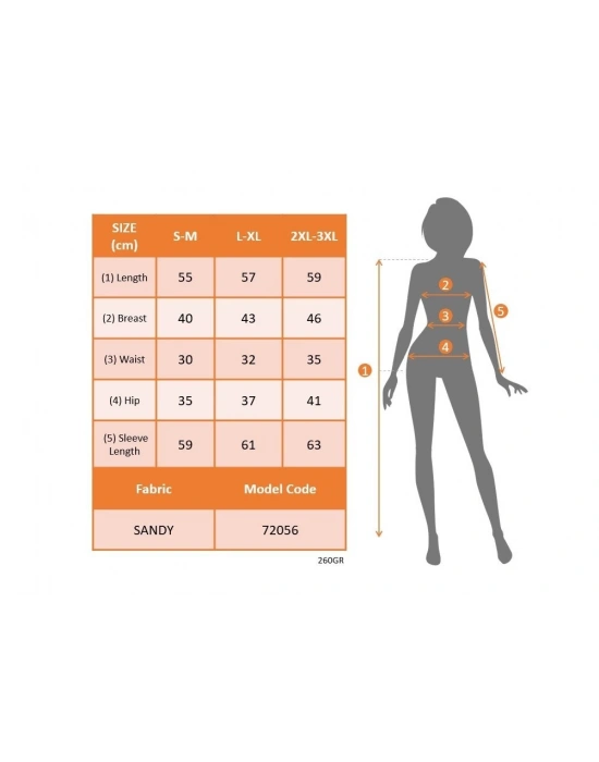 Kadın Uzun Kollu Derin V Yaka Kolu Dökümlü Sandy Bluz