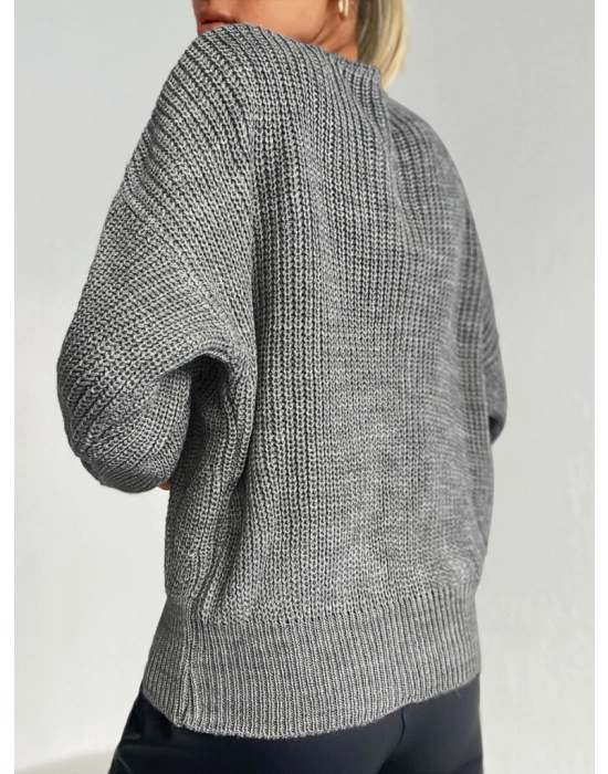 Kadın Uzun Kollu Düğme Detay Triko Hırka