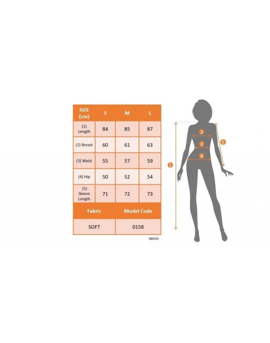 Kadın Uzun Kollu Fitilli şardonlu Detay Buklet Kuşaklı Yumoş Elbise