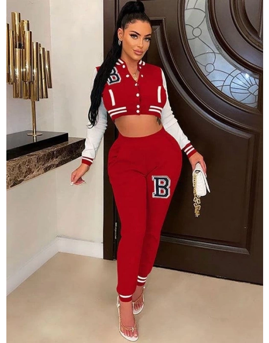 Kadın Uzun Kollu Hakim Yaka önden Düğmeli Ceket Pantolon şardonlu Iki Iplik Ikili Takım