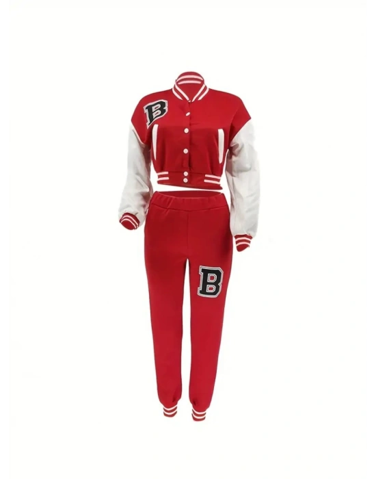 Kadın Uzun Kollu Hakim Yaka önden Düğmeli Ceket Pantolon şardonlu Iki Iplik Ikili Takım