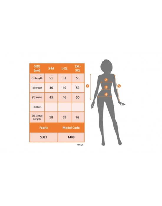 Kadın Uzun Kollu Hakim Yaka Yanlardan Düğmeli Kısa Süet Ceket