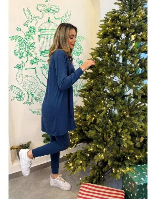 Kadın Uzun Kollu Hırka Atlet Ve Eşofman Yün Viskon üçlü Takım