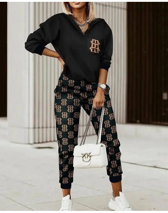 Kadın Uzun Kollu Iki Iplik Kumaş Fermuar Ve Cep Detay Kapüşonlu Ikili Takım