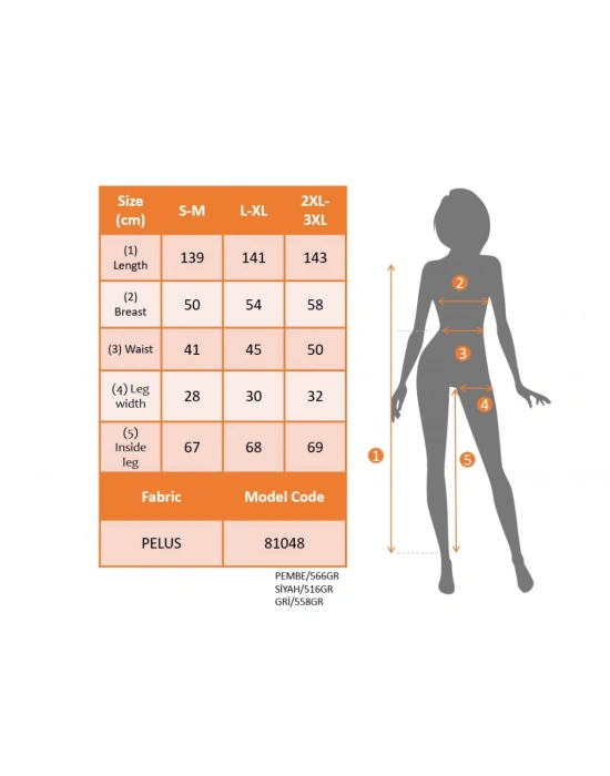 Kadın Uzun Kollu Kapüşonlu Tavşan Kulak Detaylı Peluş Tulum