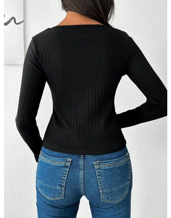 Kadın Uzun Kollu Kaşkorse Bluz