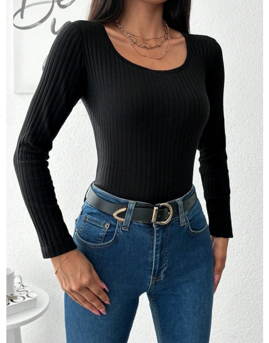 Kadın Uzun Kollu Kaşkorse Bluz