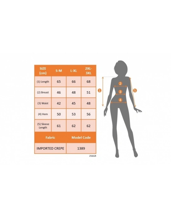 Kadın Uzun Kollu Kol Düğme Detay Ithal Krep Ceket