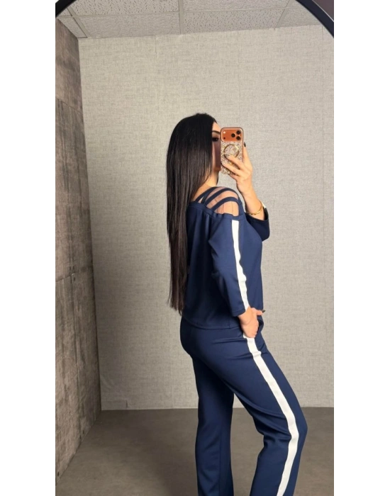 Kadın Uzun Kollu Kolu Tül Yanları şerit Detay odal Ikili Takım