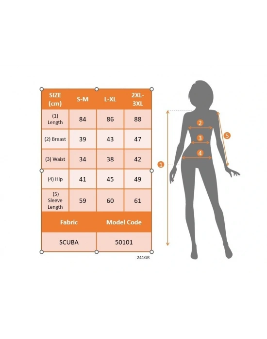 Kadın Uzun Kollu Kruvaze Yaka Labirent Desen Dalgıç Elbise