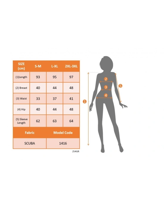 Kadın Uzun Kollu Kruvaze Yaka üst Kazayağı Desen Düğme Detaylı Dalgıç Elbise
