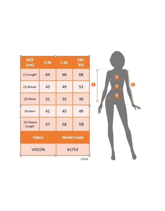 Kadın Uzun Kollu Kruvaze Yaka Yanlardan Büzgülü Viskon Bluz