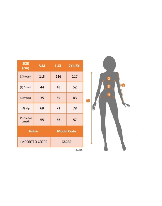 Kadın Uzun Kollu Kruvaze Yakalı Kiloş Ithal Krep Elbise