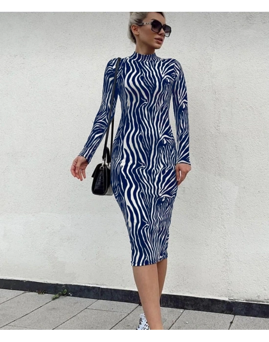 Kadın Uzun Kollu Mikro Midi Elbise