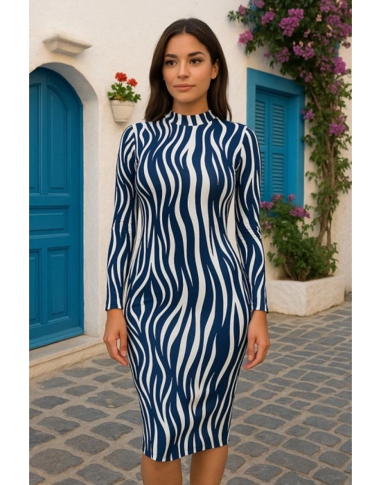 Kadın Uzun Kollu Mikro Midi Elbise