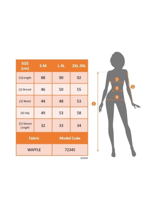 Kadın Uzun Kollu Omuzdan Açık V Dantel Yakalı Mini Waffle Elbise