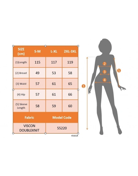 Kadın Uzun Kollu önden Fermuarlı Maxi Viskon Iki Iplik Elbise