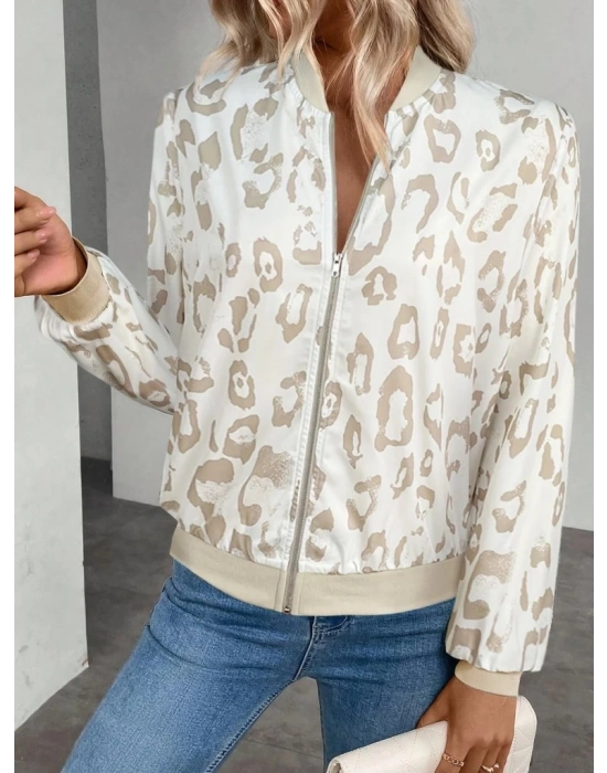 Kadın Uzun Kollu önden Fermuarlı Modal Ceket