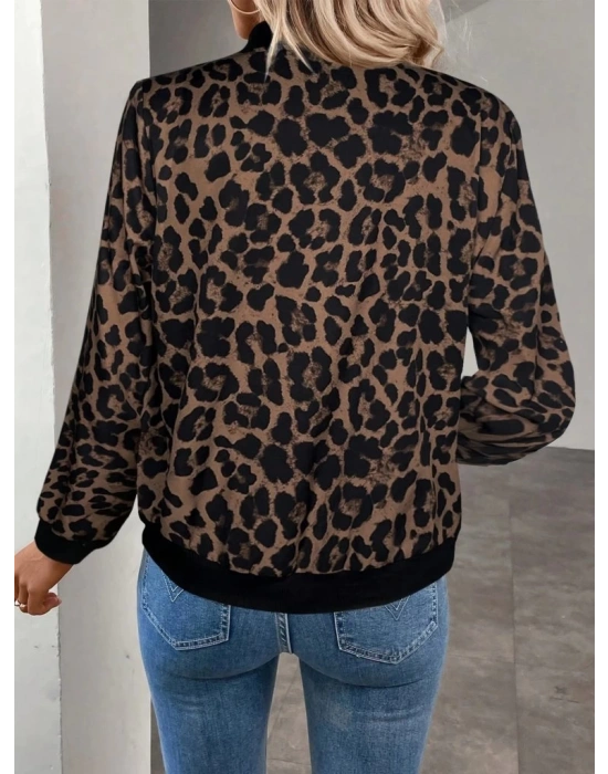 Kadın Uzun Kollu önden Fermuarlı Modal Ceket