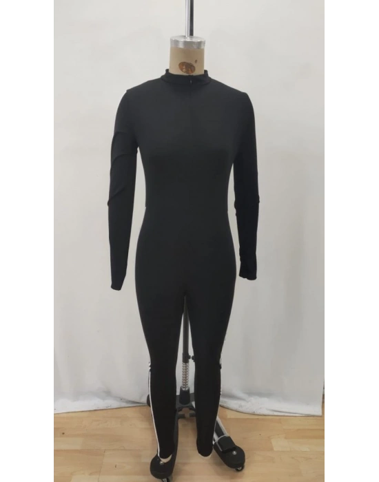 Kadın Uzun Kollu önden Fermuarlı şardonlu Dalgıç Tulum