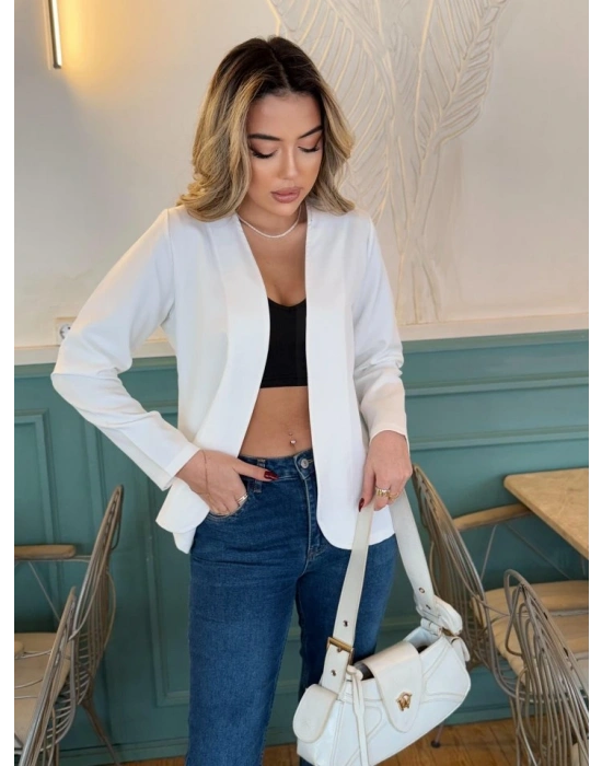 Kadın Uzun Kollu önü Açık Blazer Ceket