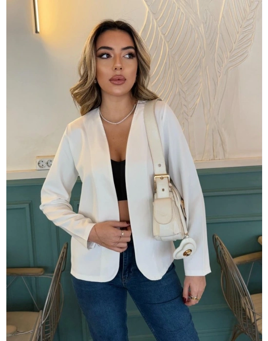 Kadın Uzun Kollu önü Açık Blazer Ceket