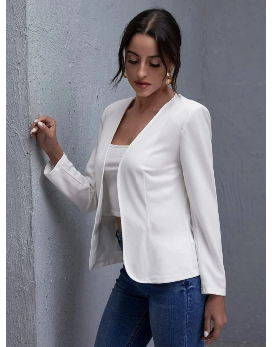 Kadın Uzun Kollu önü Açık Blazer Ceket