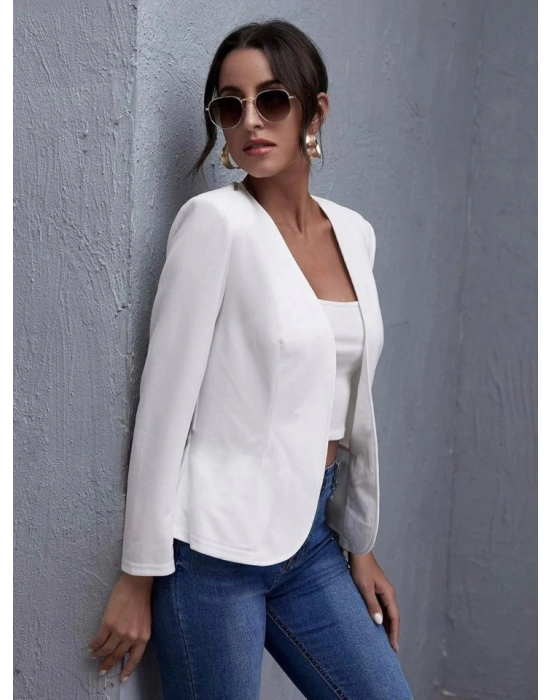 Kadın Uzun Kollu önü Açık Blazer Ceket