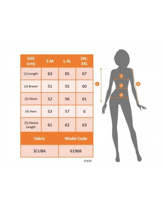 Kadın Uzun Kollu önü Açık Düğmeli Scuba Dalgıç Ceket