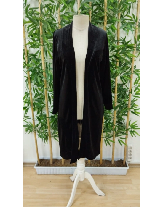 Kadın Uzun Kollu önü Açık Kolları Uzun Midi Ceket