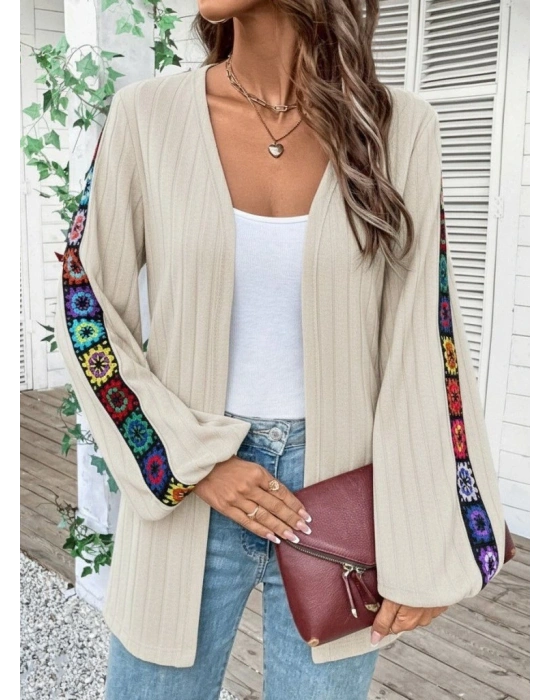 Kadın Uzun Kollu önü Açık şardonlu Kaşkorse Ceket