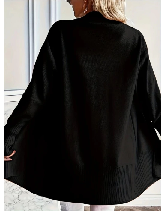 Kadın Uzun Kollu önü Açık Triko Hırka