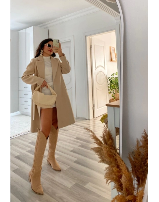 Kadın Uzun Kollu Peluş Mini Boy Elbise