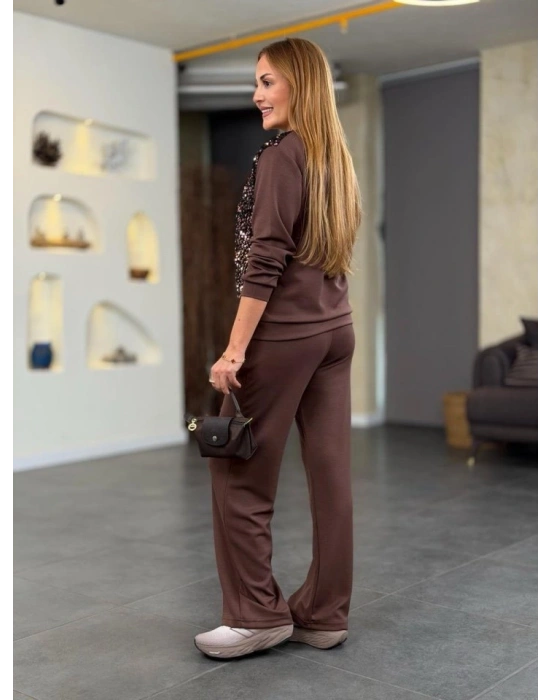 Kadın Uzun Kollu Pul Payet Ve Fermuar Detay Ikili Takım