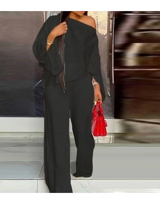 Kadın Uzun Kollu Tek Omuz Açık Ispanyol Kol Salaş Sandy Ikili Takım