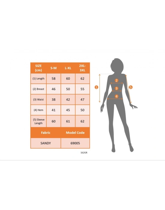 Kadın Uzun Kollu Tek Omuzu Açık Büzgü Detaylı Sandy Bluz