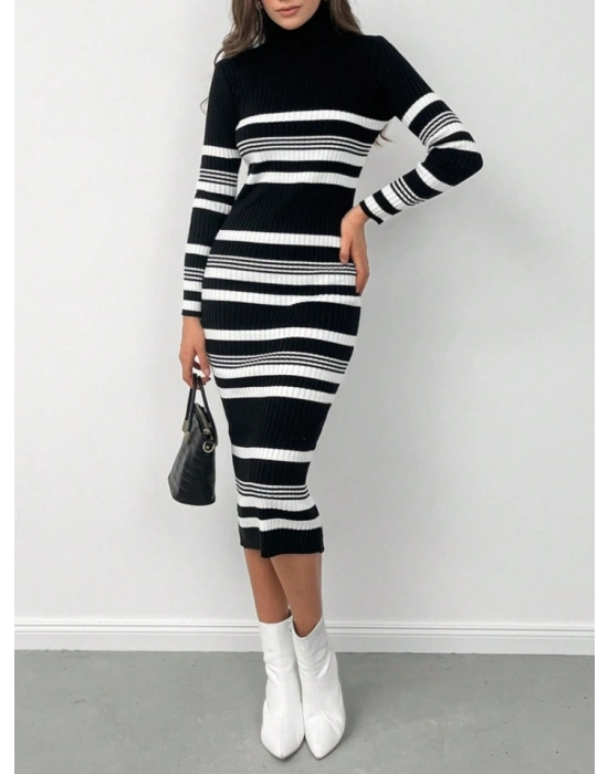 Kadın Uzun Kollu Triko Elbise