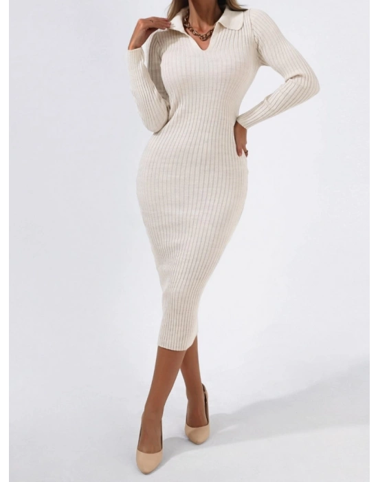 Kadın Uzun Kollu Triko Elbise