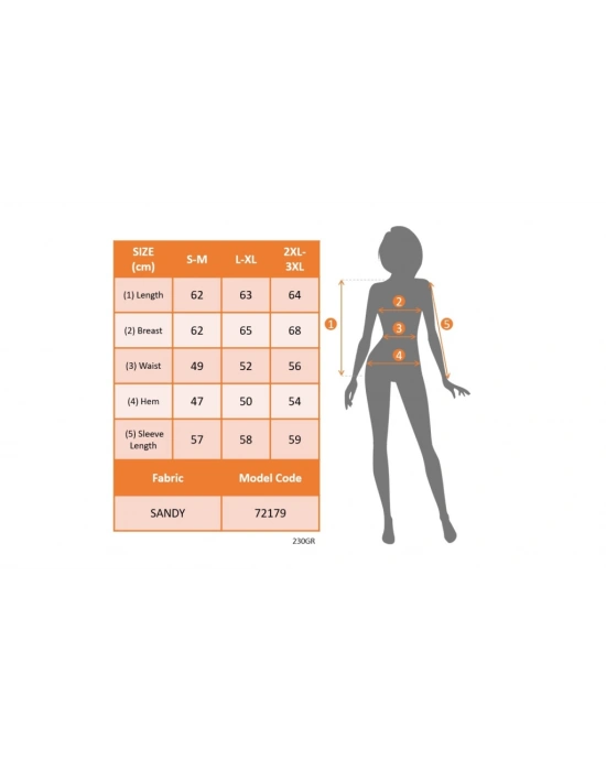 Kadın Uzun Kollu V Yaka Kol Ağzı Gipeli Sandy Bluz