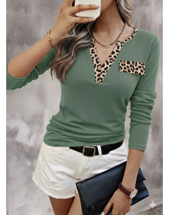Kadın Uzun Kollu V Yakalı Kaşkorse Bluz
