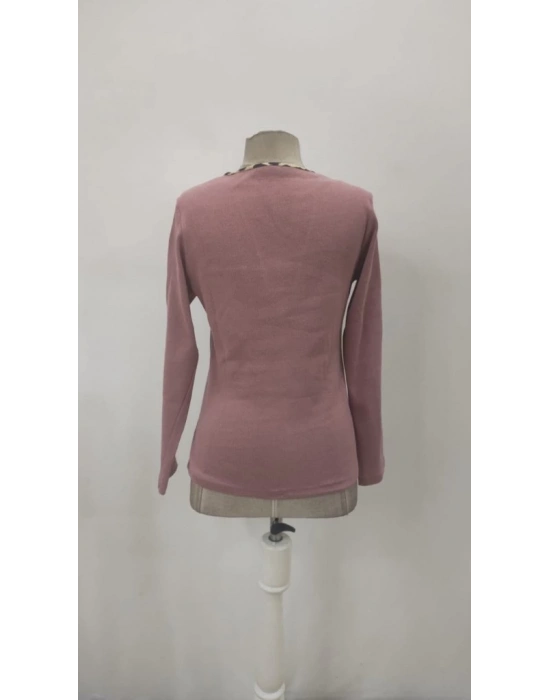 Kadın Uzun Kollu V Yakalı Kaşkorse Bluz