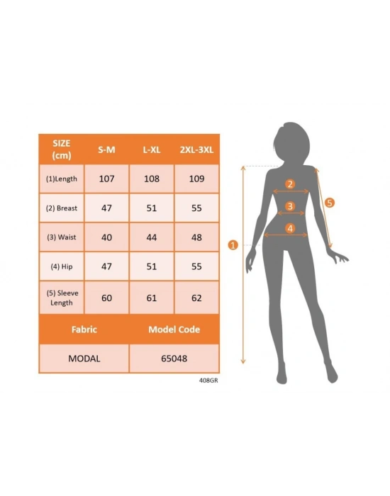 Kadın Uzun Kollu V Yakalı önden Düğmeli Yırtmaçlı Modal Midi Kemersiz Elbise