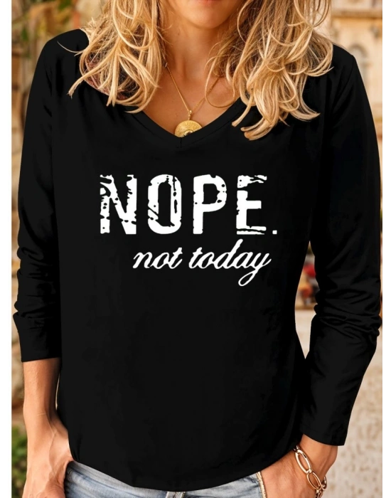 Kadın Uzun Kollu V Yakalı Viskon Iki Iplik Bluz