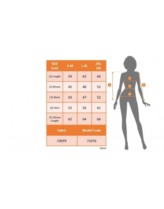 Kadın Uzun Kollu Yaka Düğme Detay Güpürlü Kol Krep Bluz