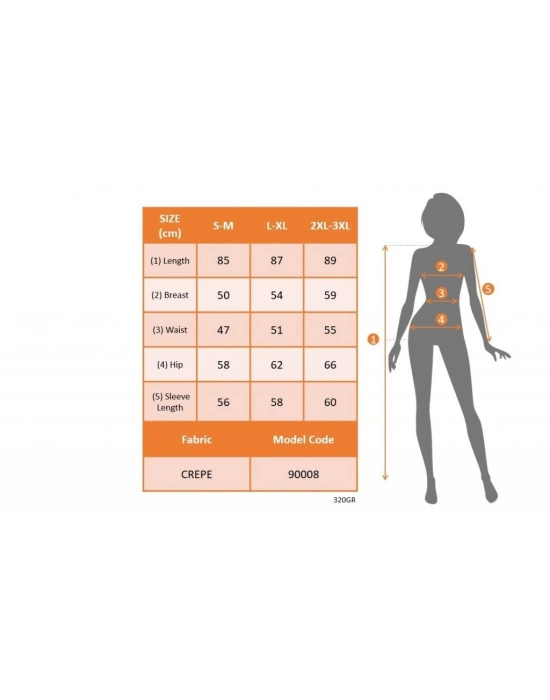 Kadın Uzun Kollu Yaka Ve Kol Manşet Güpürlü Detay Krep Mini Boy Elbise