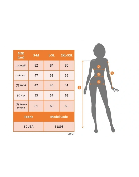 Kadın Uzun Kollu Yakalı Fermuarlı Düğme Detaylı Kısa Scuba Ceket