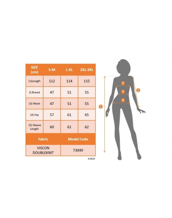 Kadın Uzun Kollu Yakalı Midi Viskon Iki Iplik Elbise